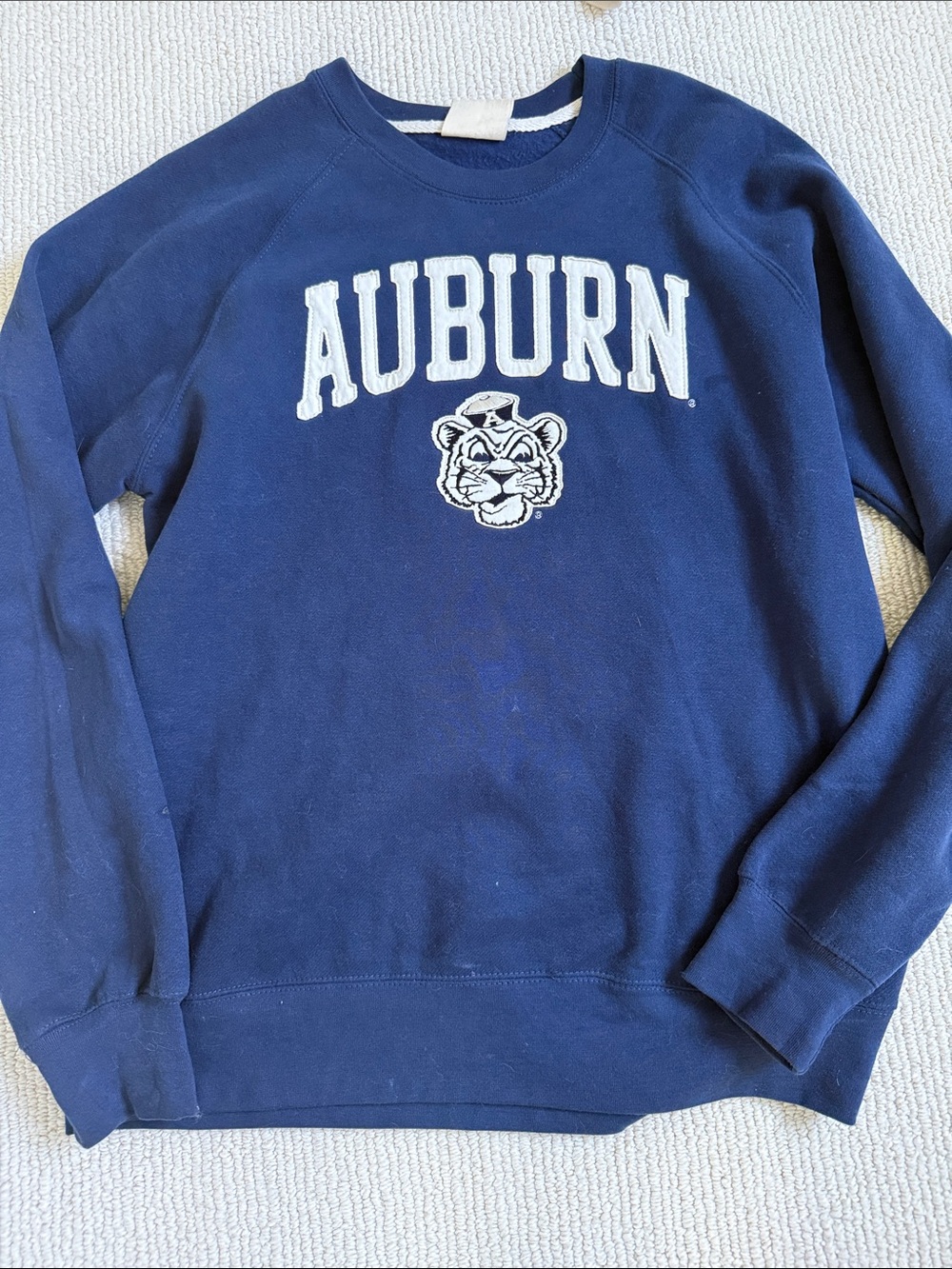 Vintage Auburn Navy Sweatshirt with White Lettering